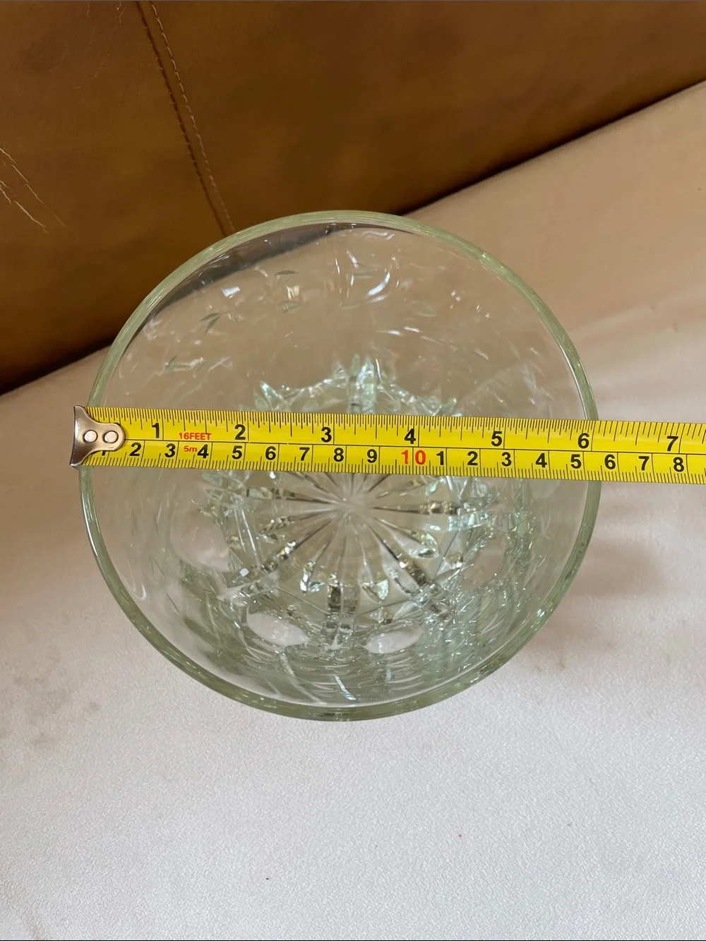 Vintage Princess House Heritage Etched Crystal Ice Bucket Glass Bar Elegant